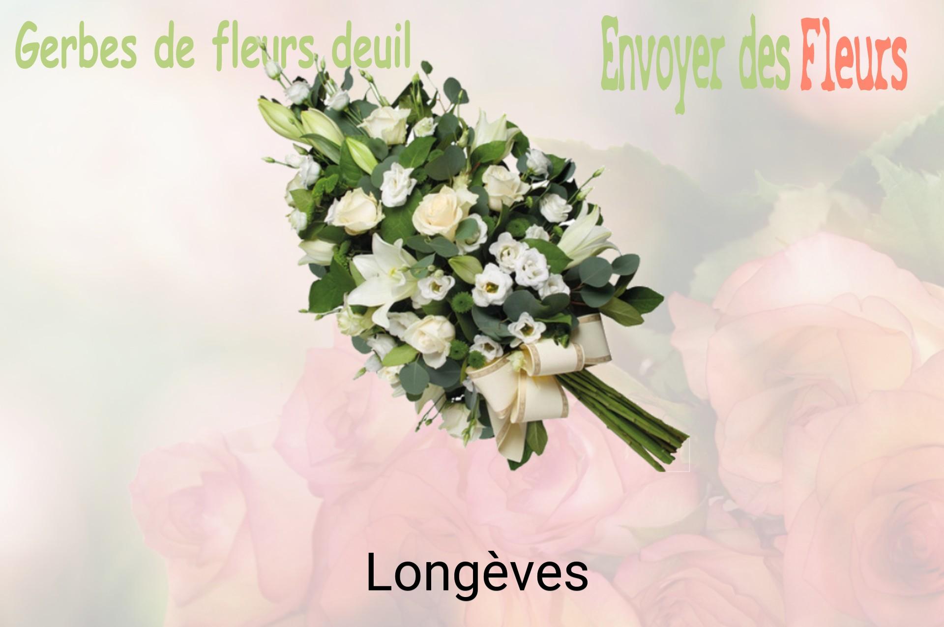 Gerbe de fleurs de deuil livrée à Longèves